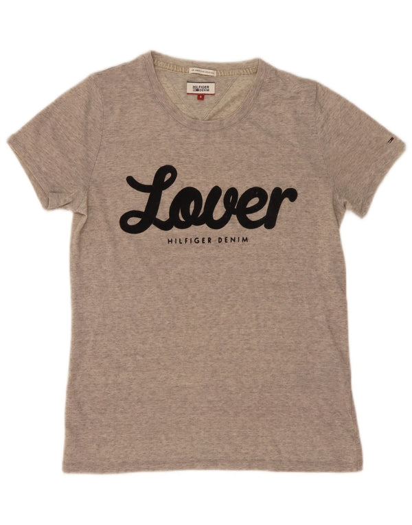 Tricou grafic Tommy Hilfiger pentru femei Top UK 10 Small Grey Flecked