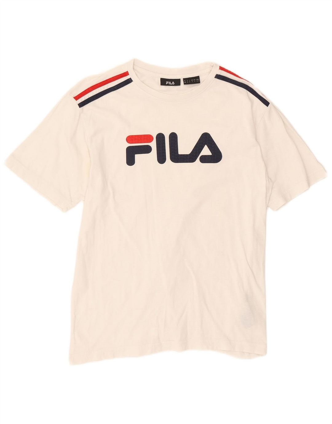 Tricou grafic Fila pentru bărbați Top mic Bumbac alb