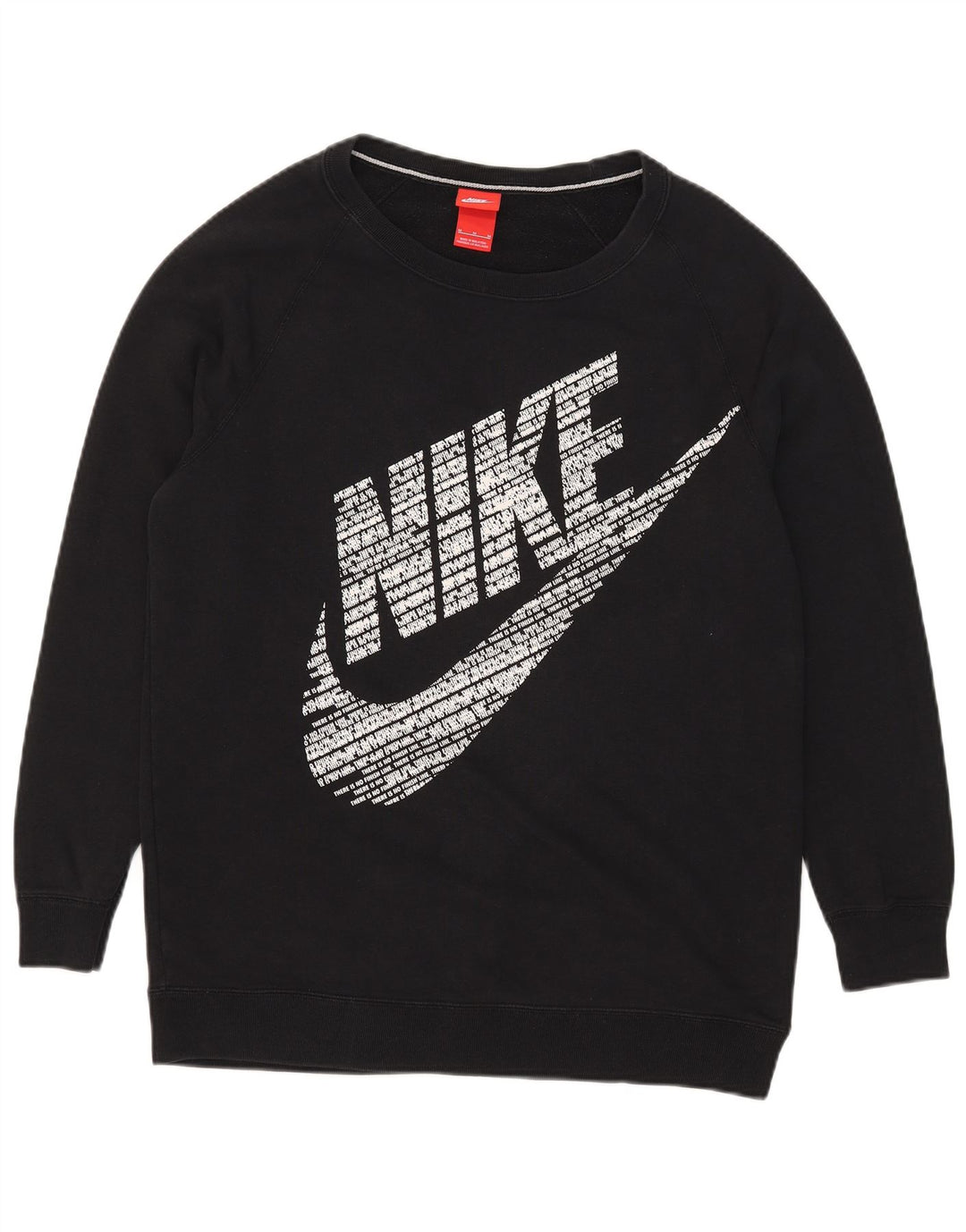 Hanorac grafic pentru bărbați Nike Pulover mediu din bumbac negru