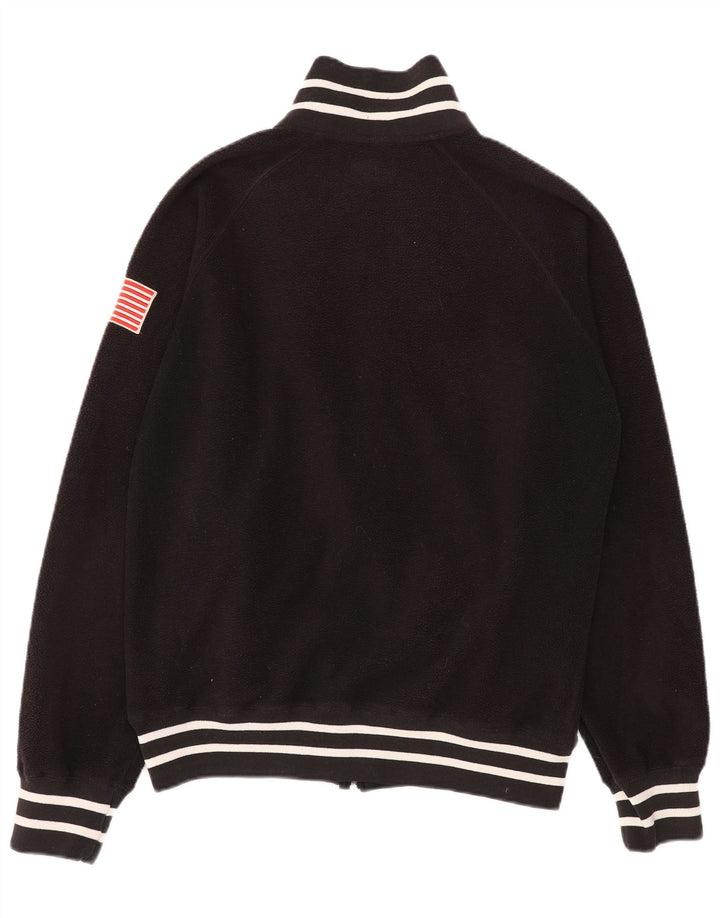 Jachetă din fleece grafică Woolrich pentru femei UK 18 XL poliester negru