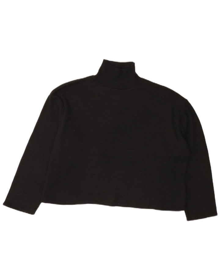 Pulover oversized cu gât țestoasă pentru femei Zara UK 14 mare negru
