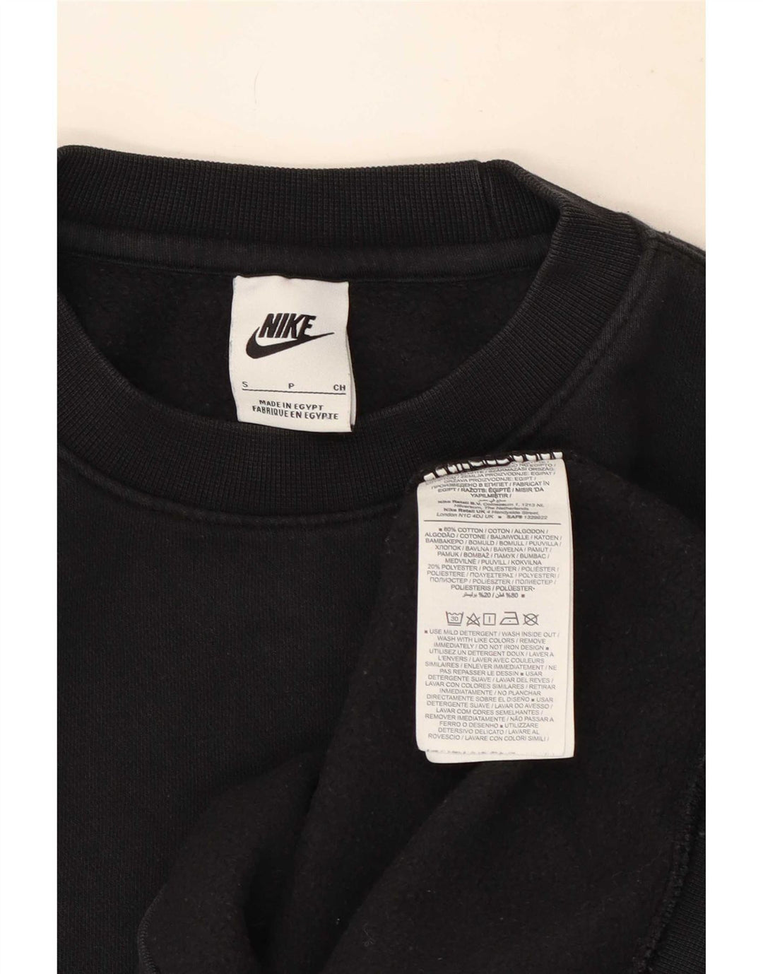 Pulover Nike pentru bărbați, bumbac mic, negru