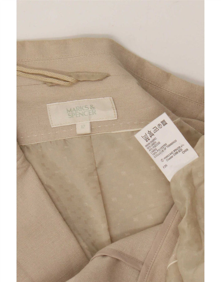 Jachetă pentru femei Marks & Spencer, cu 2 nasturi, UK 12, in bej mediu