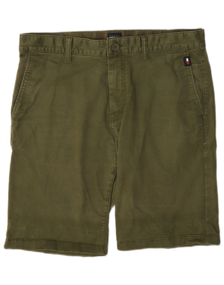 Pantaloni scurți chino Tommy Hilfiger pentru bărbați W32, bumbac mediu kaki