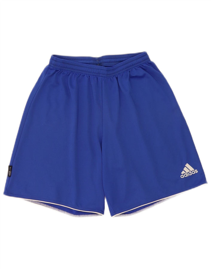 Pantaloni scurți sport pentru bărbați Adidas Climalite, poliester cu dungi albastre medii