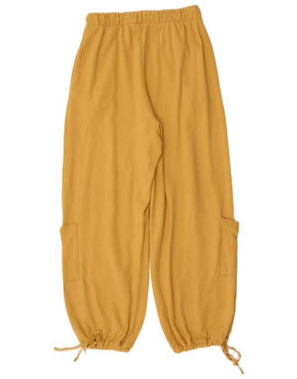 Pantaloni de trening cargo pentru femei Zara Joggeri UK 14 Bumbac galben mare