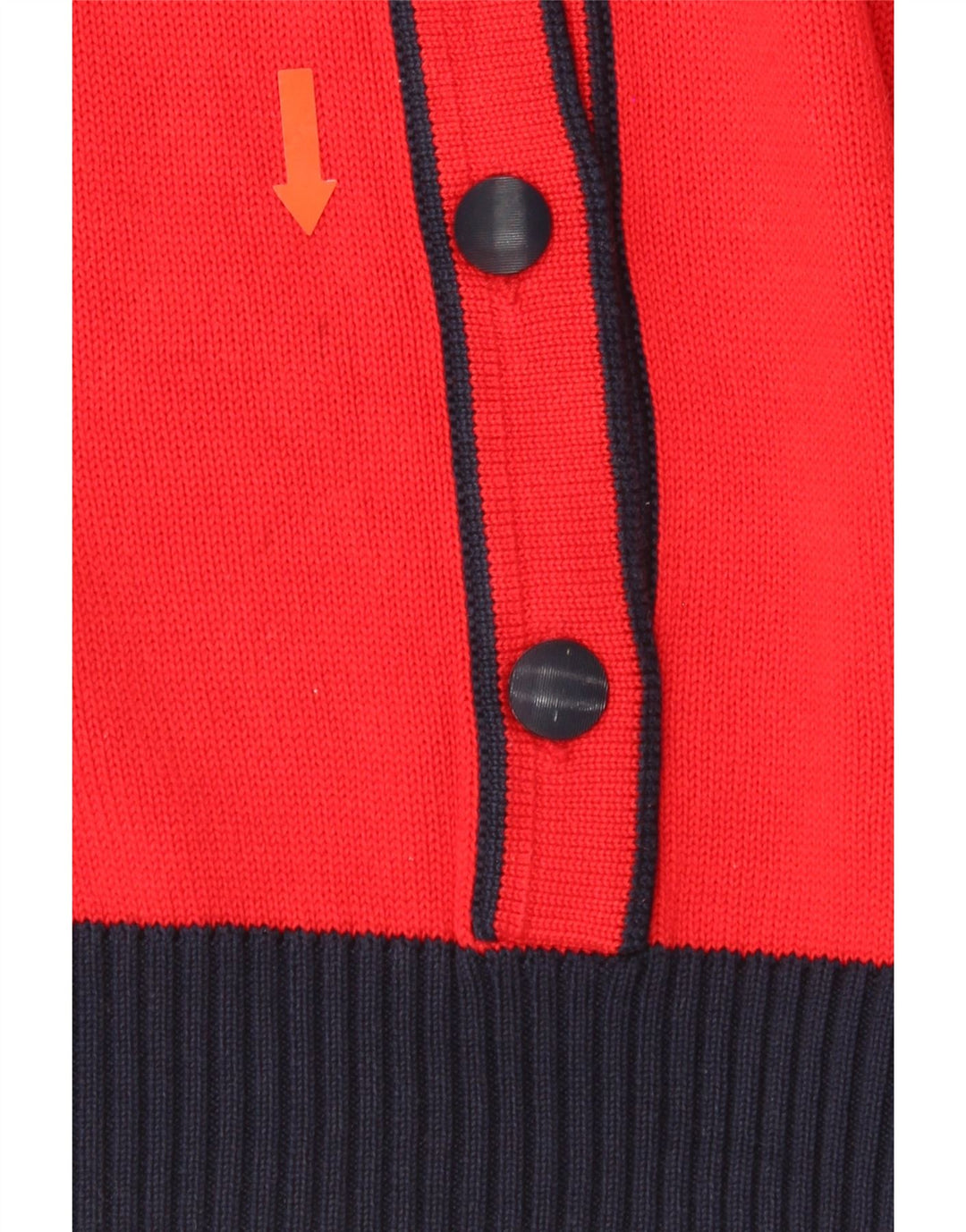 VINTAGE Womens Cardigan Sweater IT 44 Medium Red Cotton Vintage Vintage and Second-Hand Vintage from Messina Hembry 