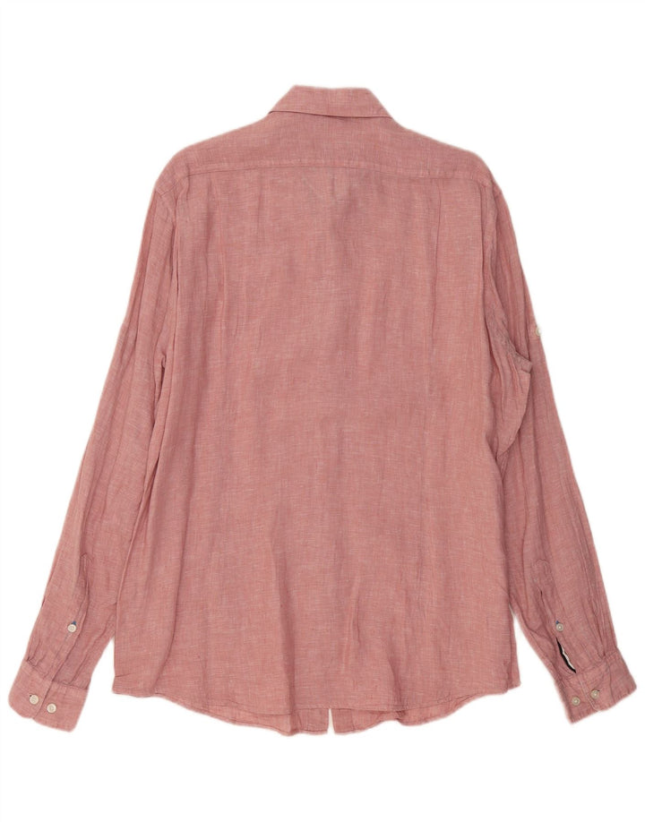 Cămașă pentru bărbați HUGO BOSS, cu tăiere obișnuită, mare, roz cu pete