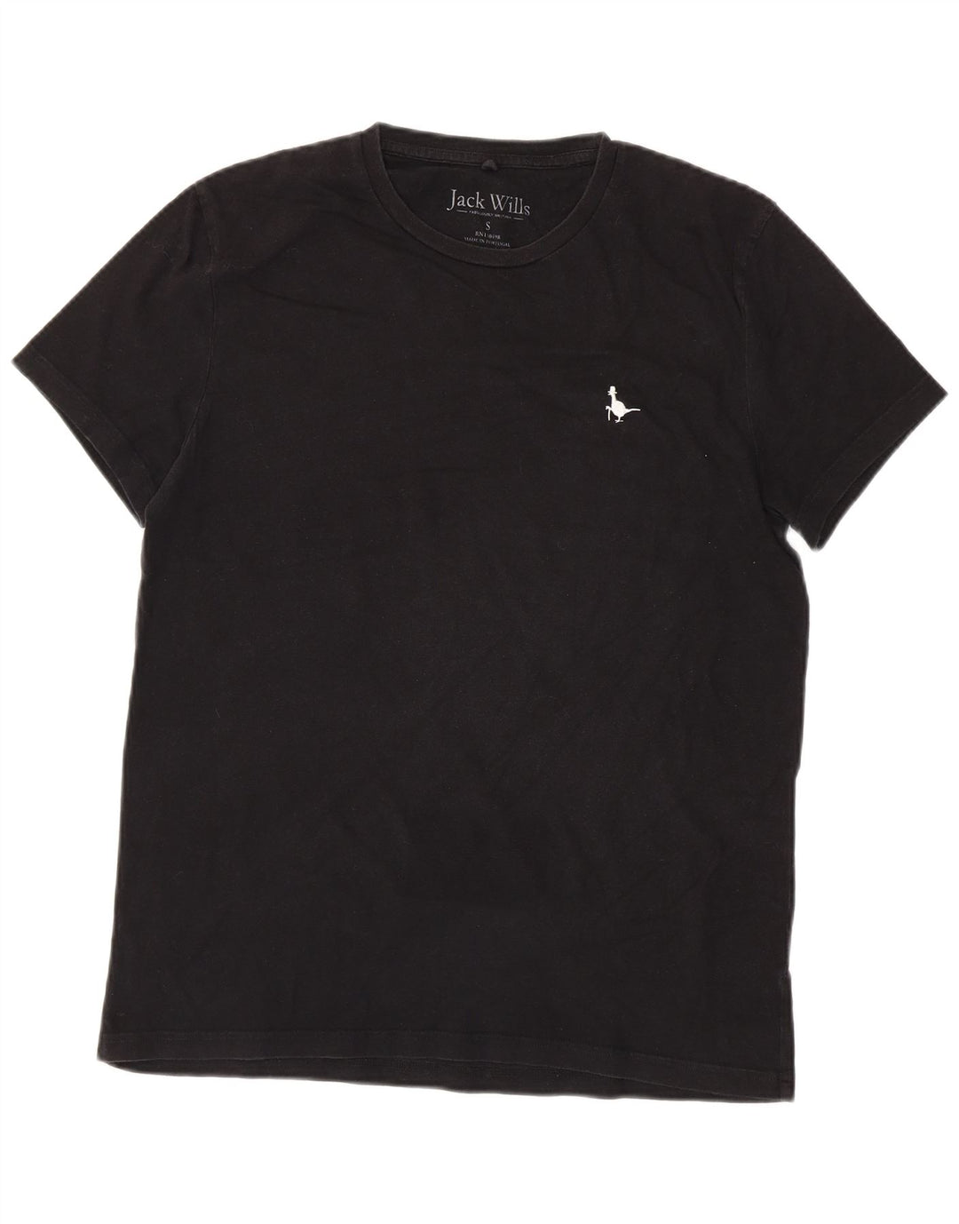 JACK WILLS Tricou pentru bărbați Top mic, negru, bumbac