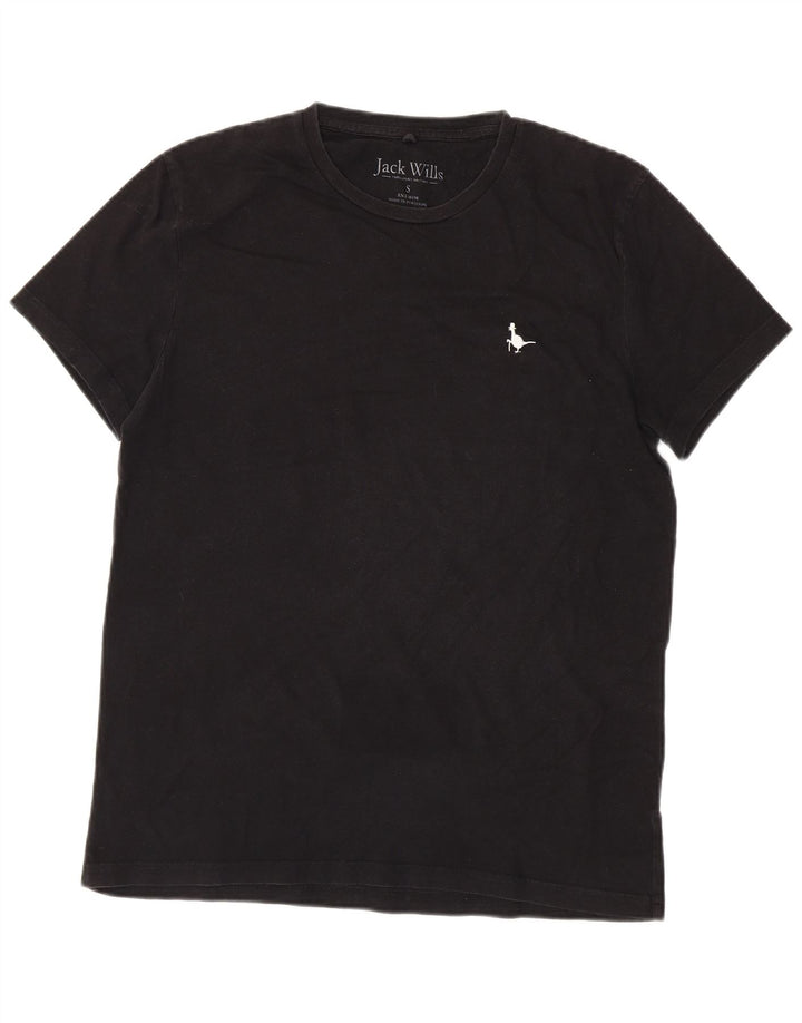 JACK WILLS Tricou pentru bărbați Top mic, negru, bumbac