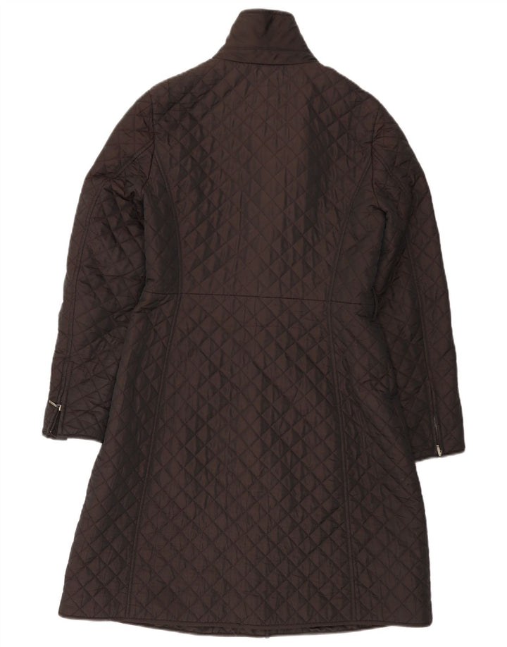 HOBBS pardesiu matlasat pentru femei UK 10 mic maro poliamidă