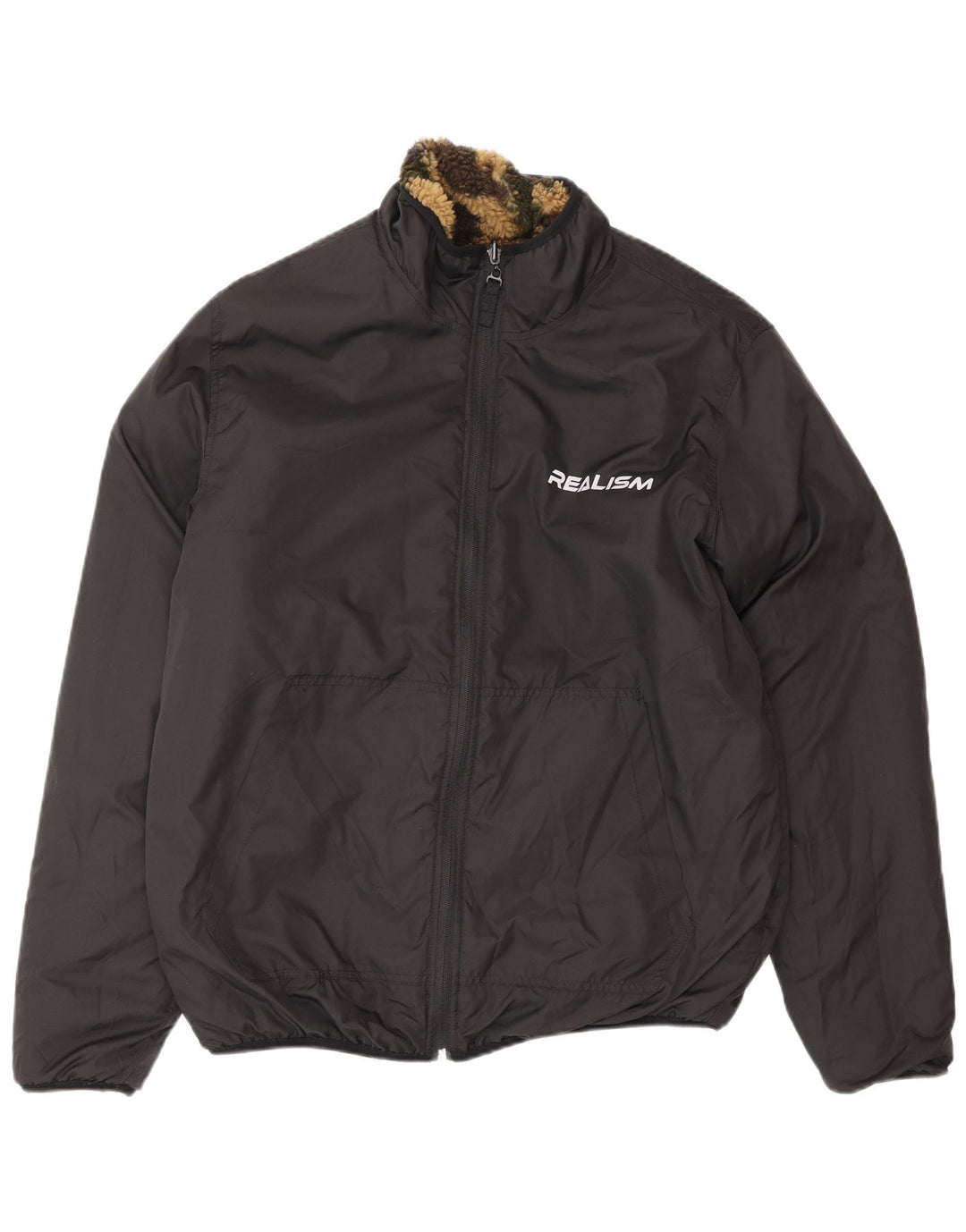 CAPITOLUL Jachetă reversibilă din lână pentru bărbați Marea Britanie 38 Camuflaj mediu kaki