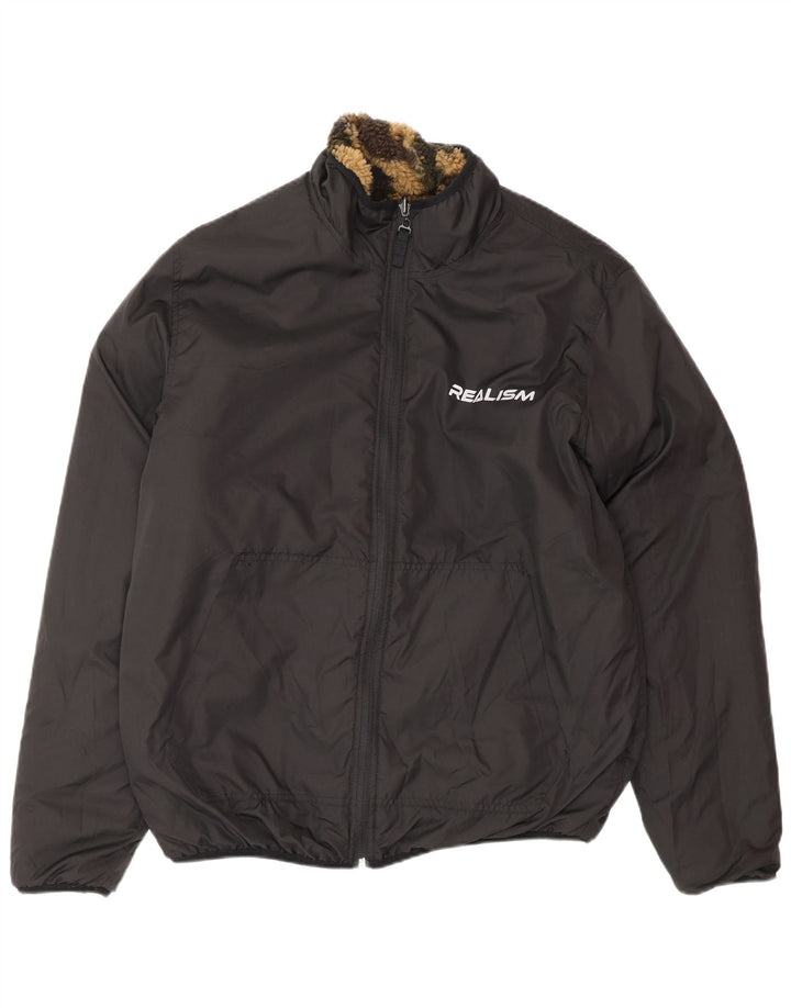 CAPITOLUL Jachetă reversibilă din lână pentru bărbați Marea Britanie 38 Camuflaj mediu kaki