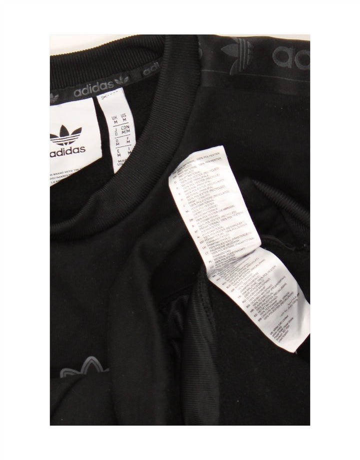 Hanorac grafic pentru bărbați Adidas Pulover Medium Negru Poliester