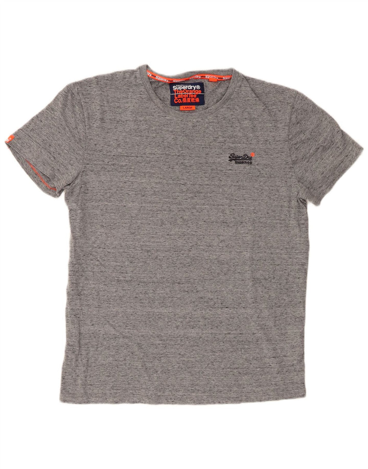 Tricou Superdry pentru bărbați Top mare din bumbac cu pete gri