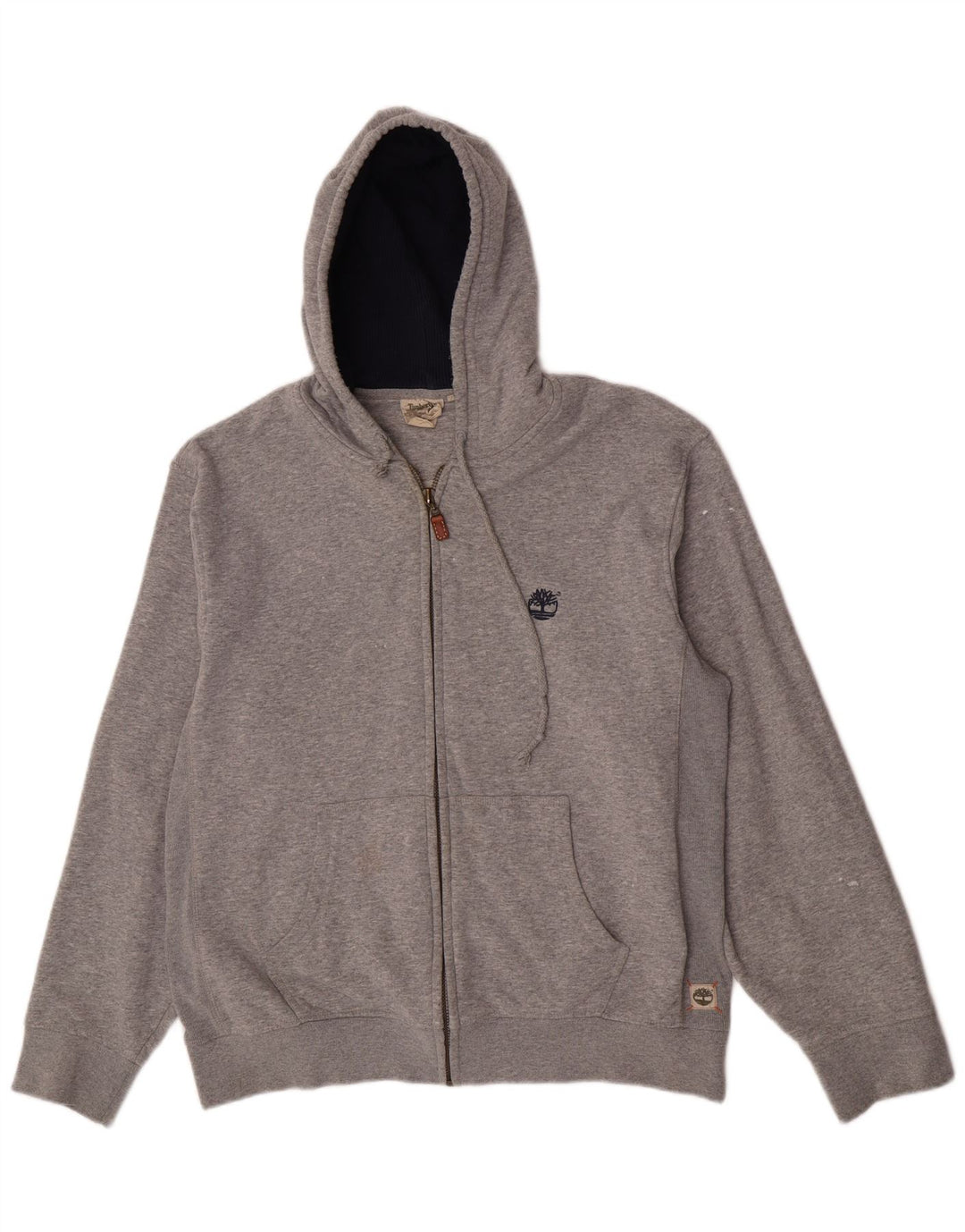 Pulover Timberland pentru bărbați, cu fermoar, bumbac, gri mare