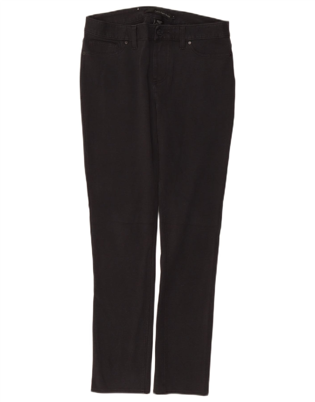 CALVIN KLEIN Pantaloni slim casual pentru femei US 6 Medium W30 L28 bumbac gri