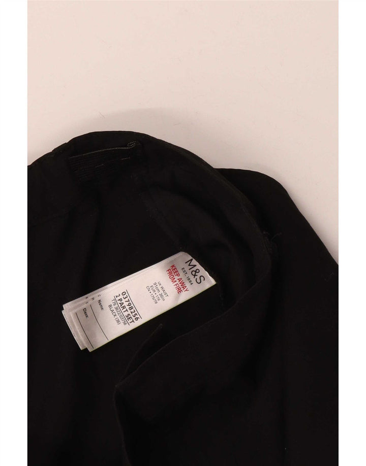 Marks & Spencer Pantaloni drepți pentru bărbați L36 L30 Poliester negru