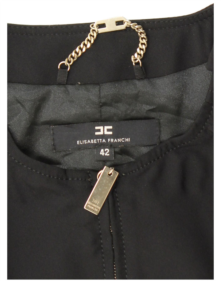 ELISABETTA FRANCHI Jachetă pentru femei cu mâneci 3/4 IT 42 Medium Negru