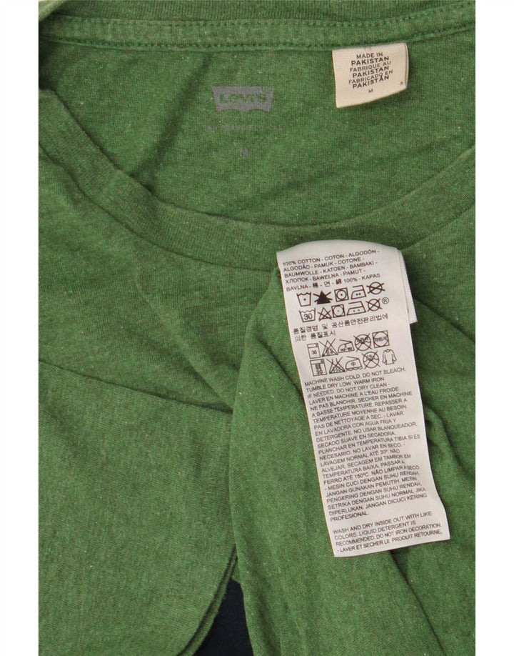 Tricou grafic Levi's pentru bărbați Top din bumbac verde mediu