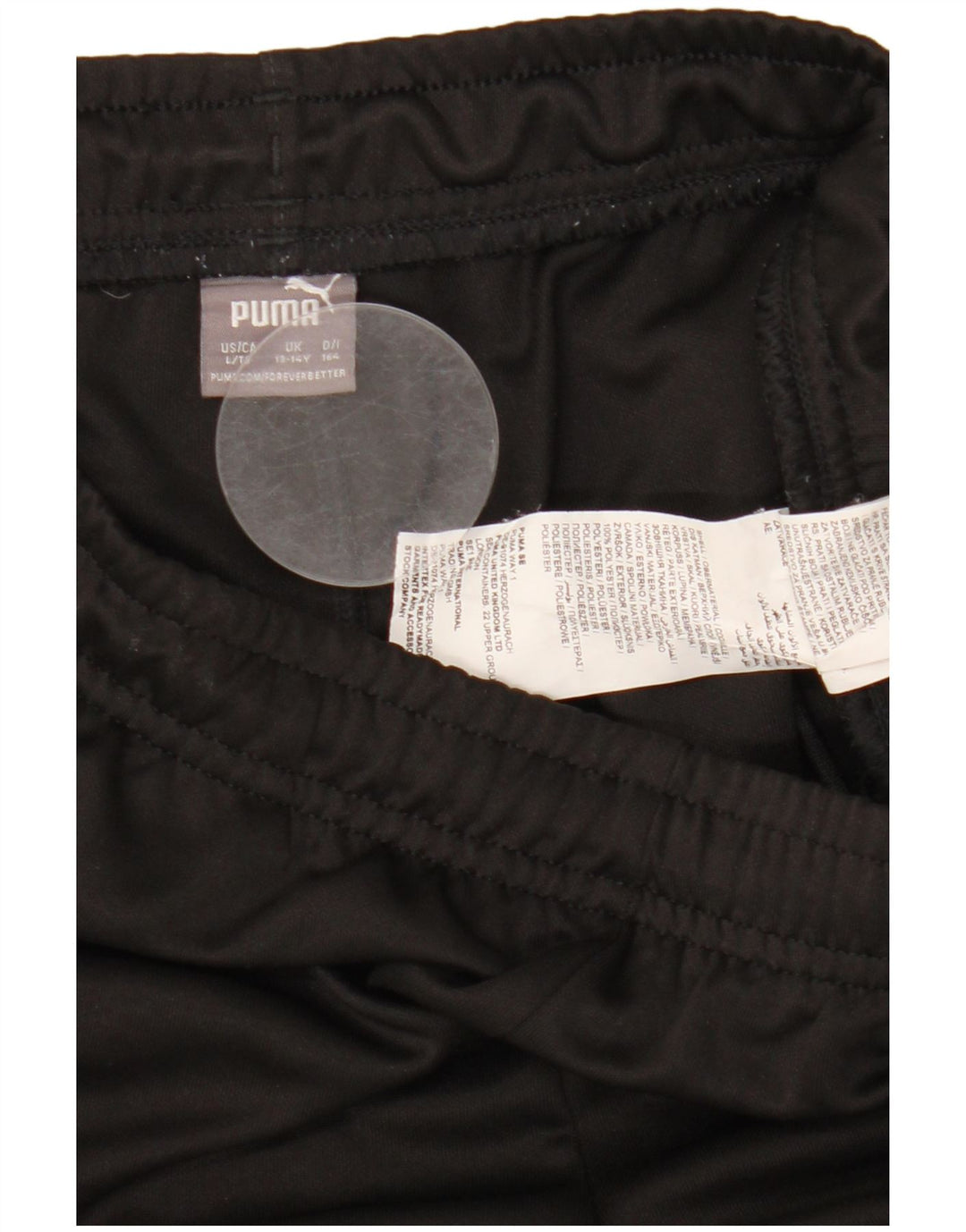 Pantaloni de trening Puma pentru băieți 13-14 ani, negru, poliester color bloc