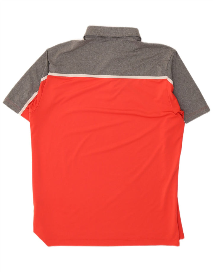 Tricou polo Adidas pentru bărbați, mare, roșu, poliester color bloc