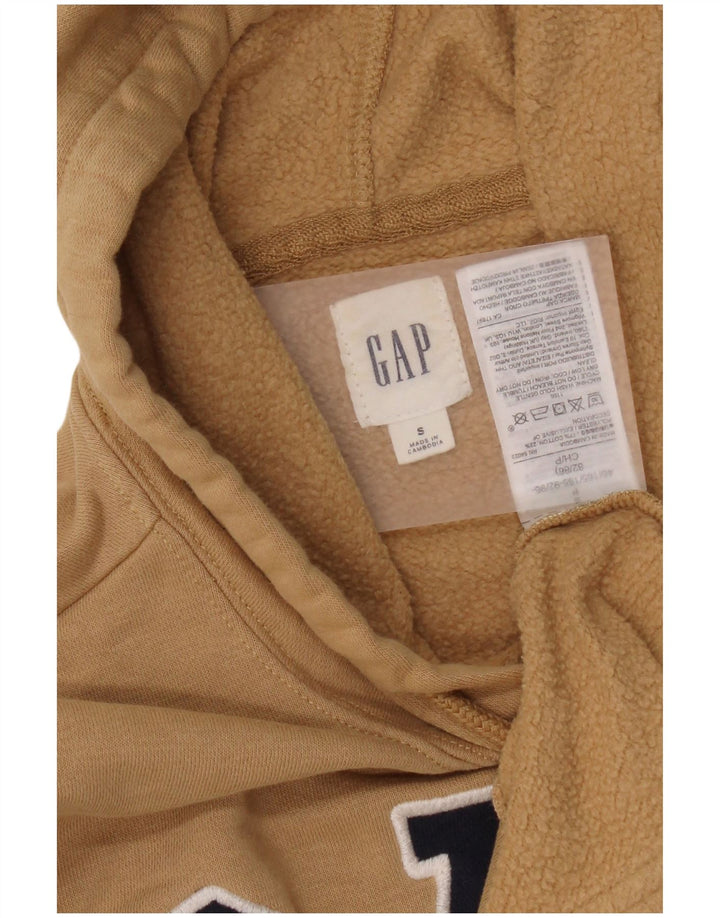 Pulover cu glugă grafic Gap pentru bărbați, mic, bej, bumbac