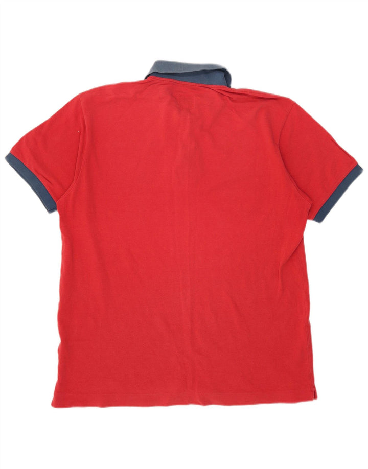 Tricou polo pentru bărbați Benetton XL, roșu, bloc de culoare