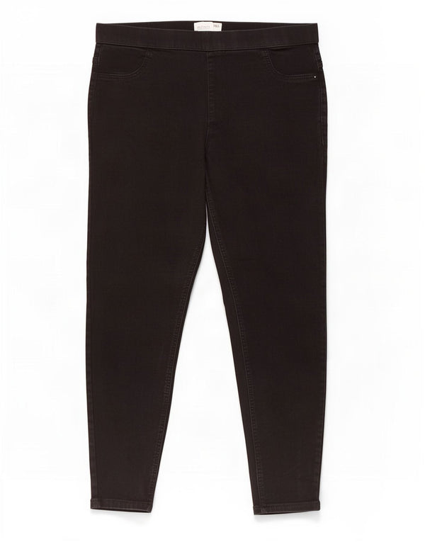 Marks & Spencer blugi jegging crop pentru femei UK 16 mare L34 L24 bumbac negru
