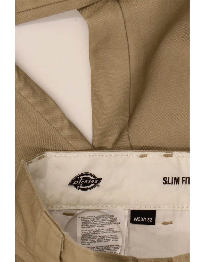 Pantaloni chino slim pentru bărbați Dickies L30 L32 poliester bej