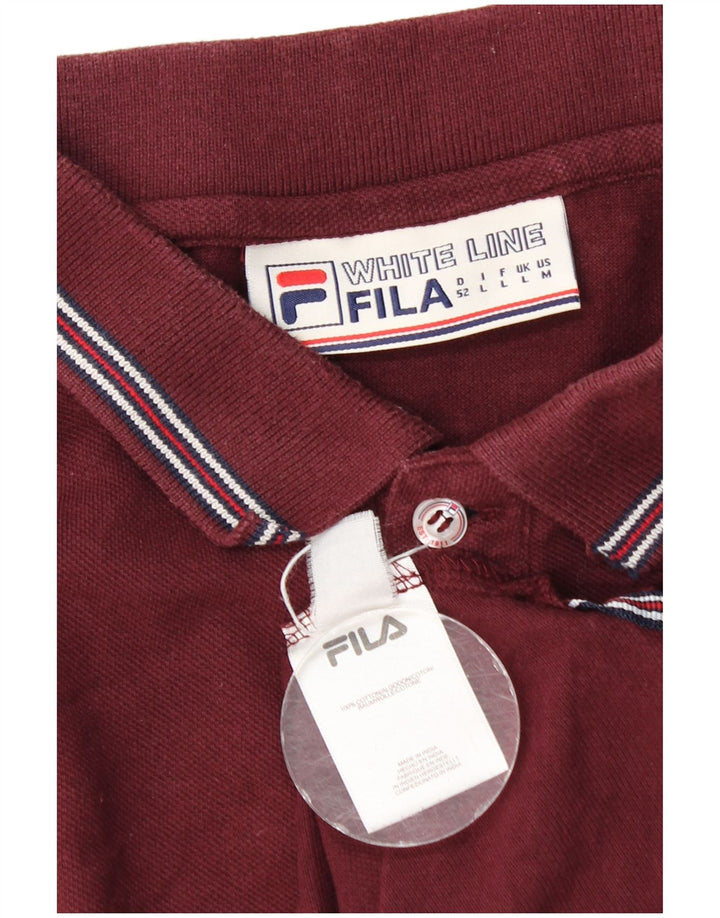 Tricou polo Fila pentru bărbați, bumbac mare maro