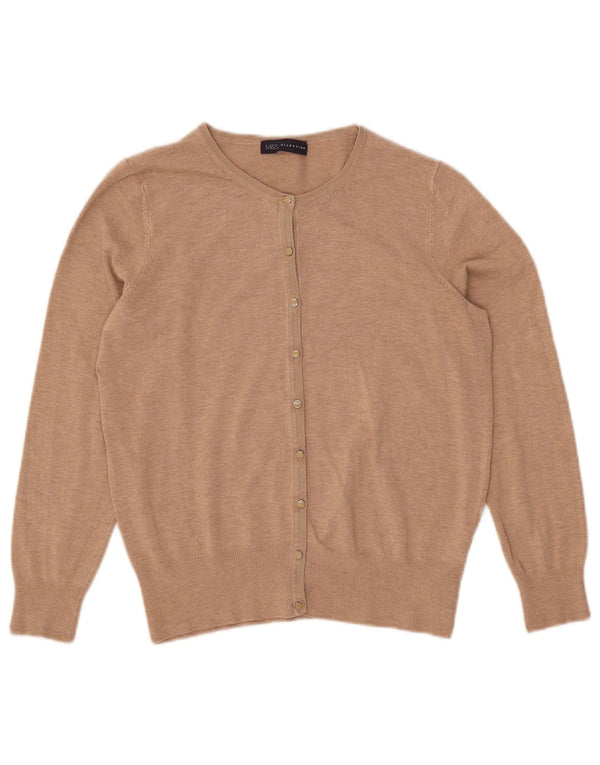Pulover cardigan pentru femei Marks & Spencer UK 12 Medium Beige Viscose