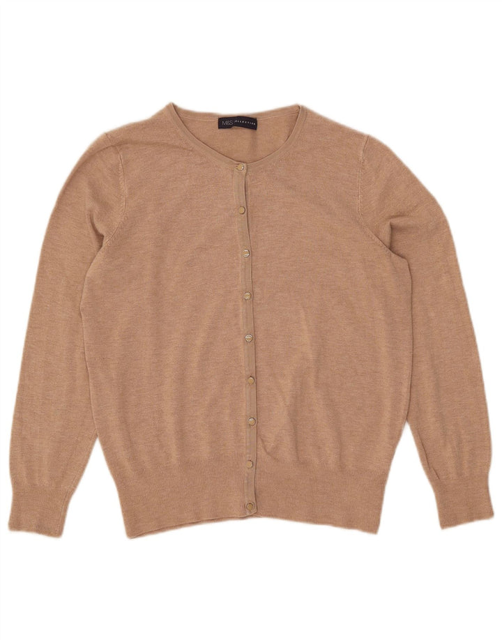 Pulover cardigan pentru femei Marks & Spencer UK 12 Medium Beige Viscose