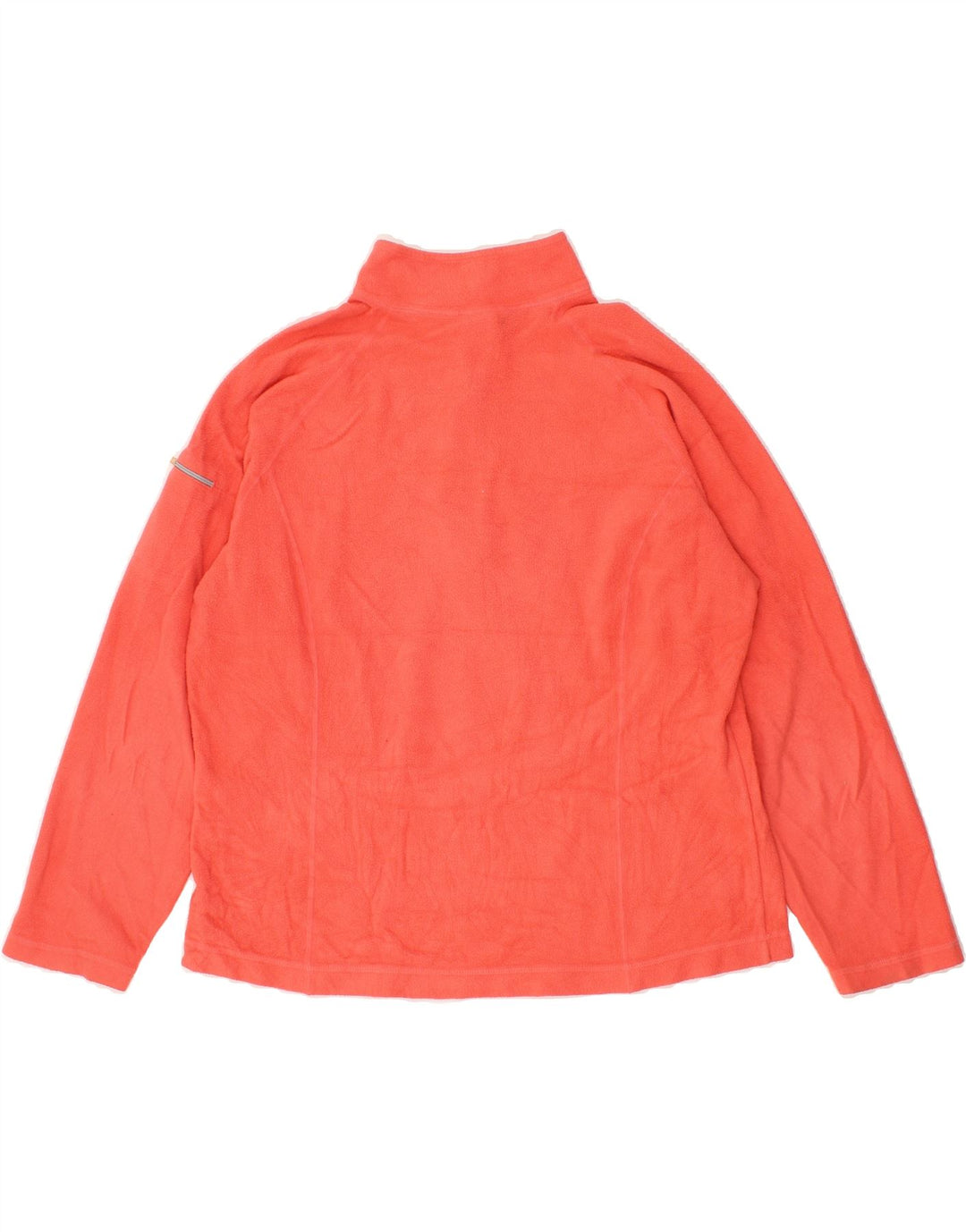 L.L.BEAN Womens Zip Neck Fleece Jumper UK 16 Large Orange Polyester Vintage L.L.Bean and Second-Hand L.L.Bean from Messina Hembry 