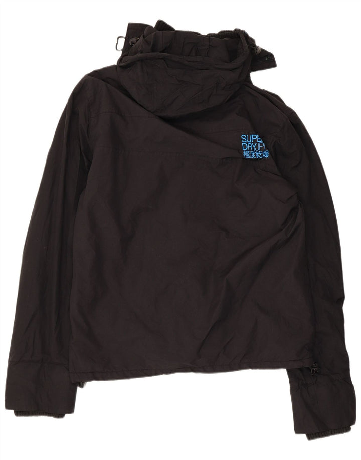 SUPERDRY jachetă de vânt cu glugă pentru femei UK 16 mare, negru, nailon