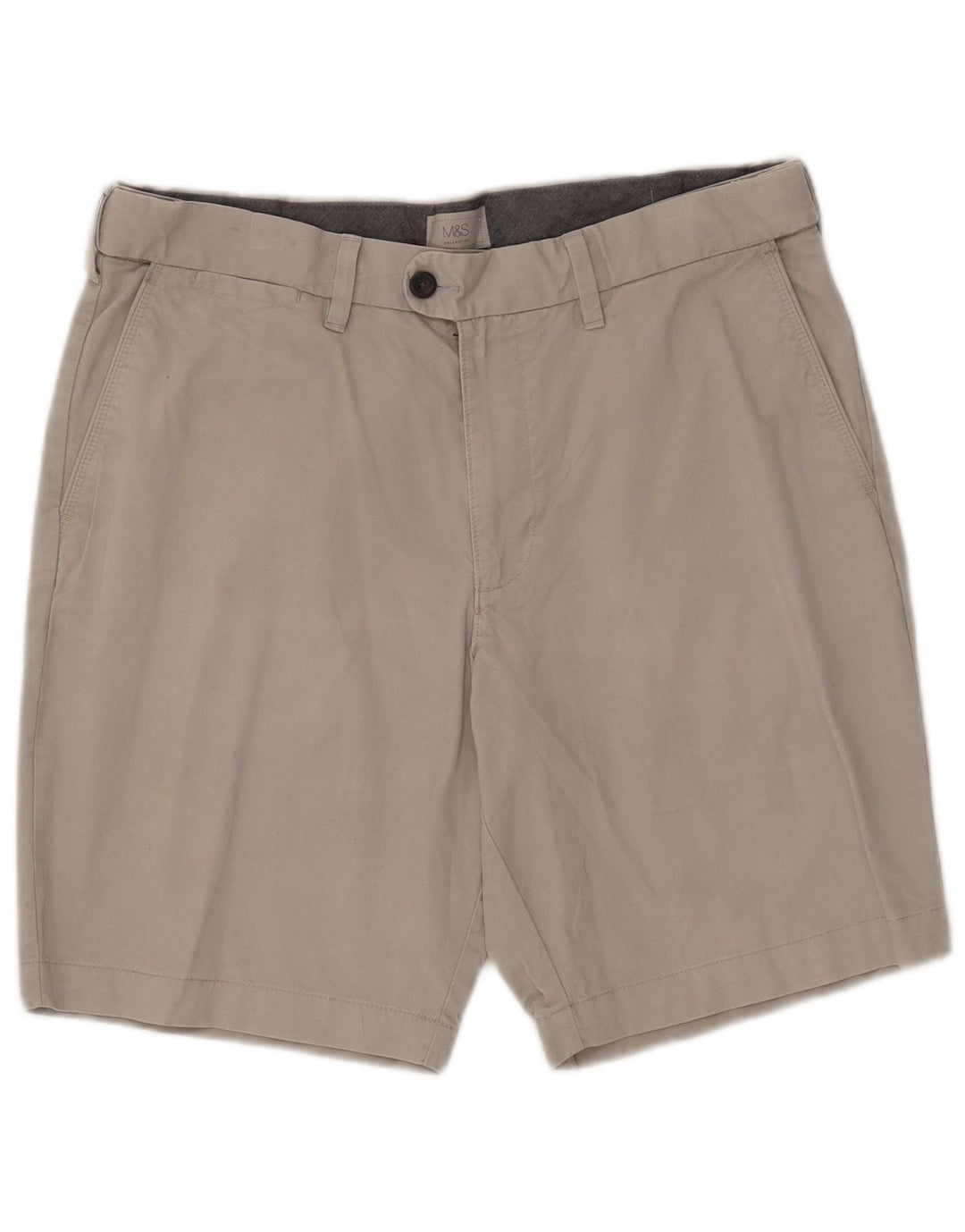 Pantaloni scurți chino pentru bărbați Marks & Spencer W36, bumbac gri mare