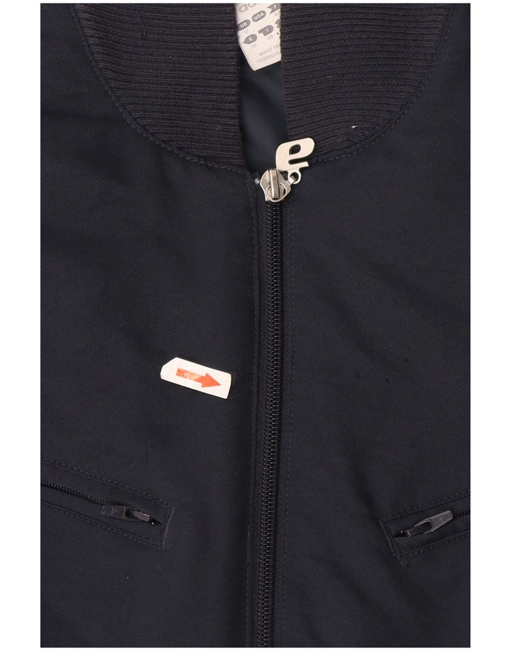 Jachetă Bomber cu grafică Adidas pentru femei UK 12 Medium Bleumarin Poliester