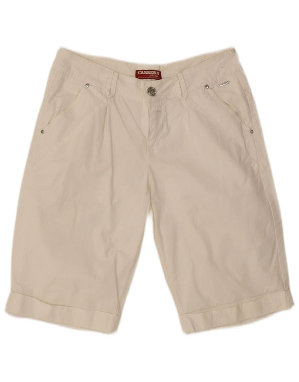 Pantaloni scurți chino bermude Carrera pentru femei, mediu W30, bumbac alb