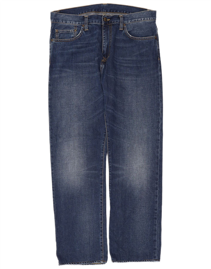 Blugi drepti pentru bărbați Carhartt W33 L32 Bumbac albastru