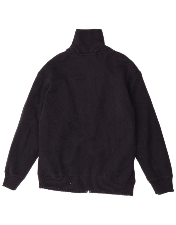 Pulover Cardigan Vintage pentru bărbați XL Lână merinos bleumarin