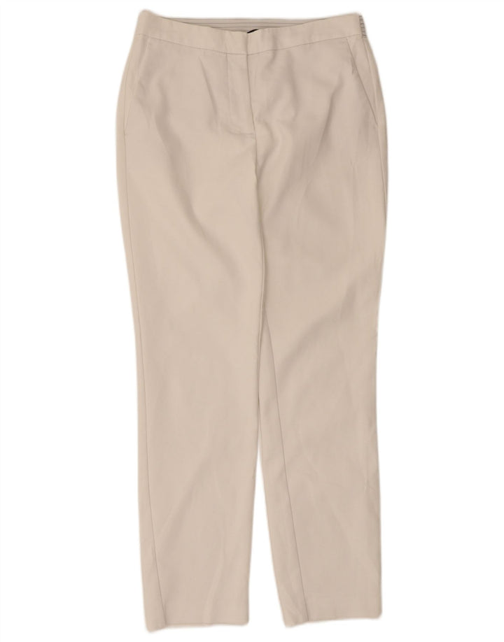 Pantaloni Drepți Casual Zara Femei Mediu L28 L27 Alb