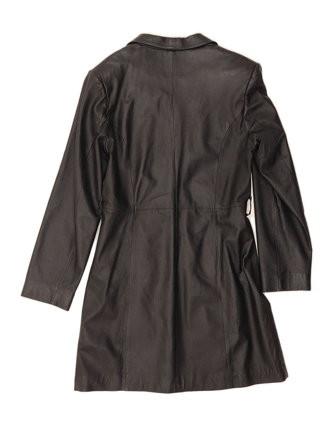 PARAGON Womens Leather Coat UK 12 Medium Black Leather Vintage Paragon and Second-Hand Paragon from Messina Hembry 