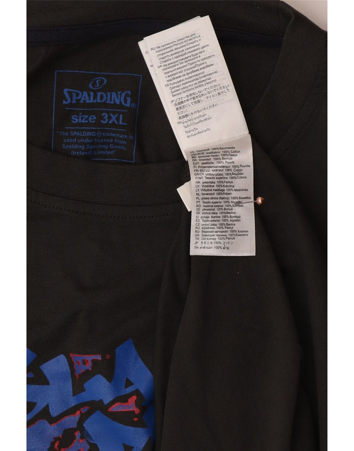 SPALDING Tricou grafic pentru bărbați Top 3XL bumbac gri