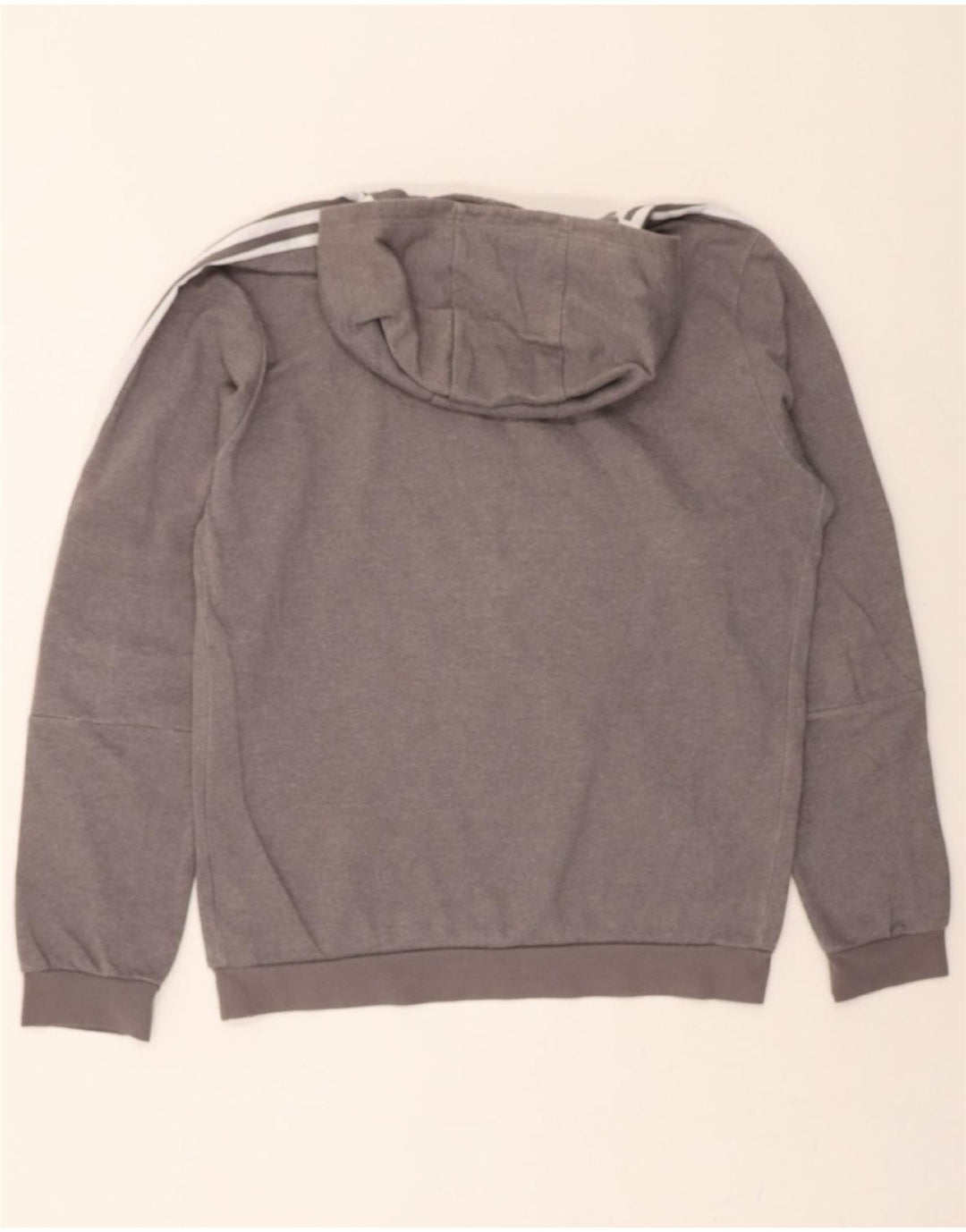 ADIDAS Mens Hoodie Jumper Medium Grey Cotton Vintage Adidas and Second-Hand Adidas from Messina Hembry 