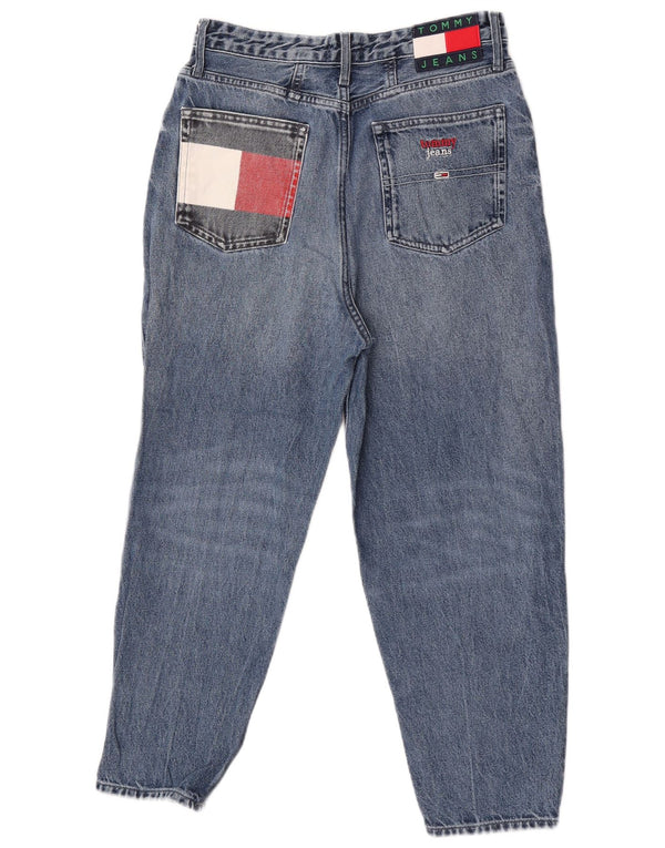 Blugi conici cu talie înaltă Tommy Hilfiger pentru femei L28 L24 Albastru