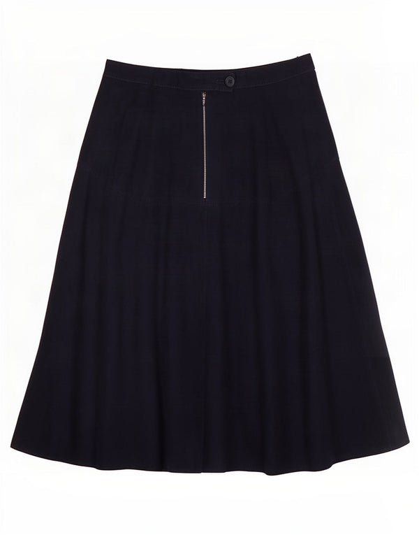 Fusta A-Line din piele intoarsa pentru femei Vintage Medium W30 Bleumarin