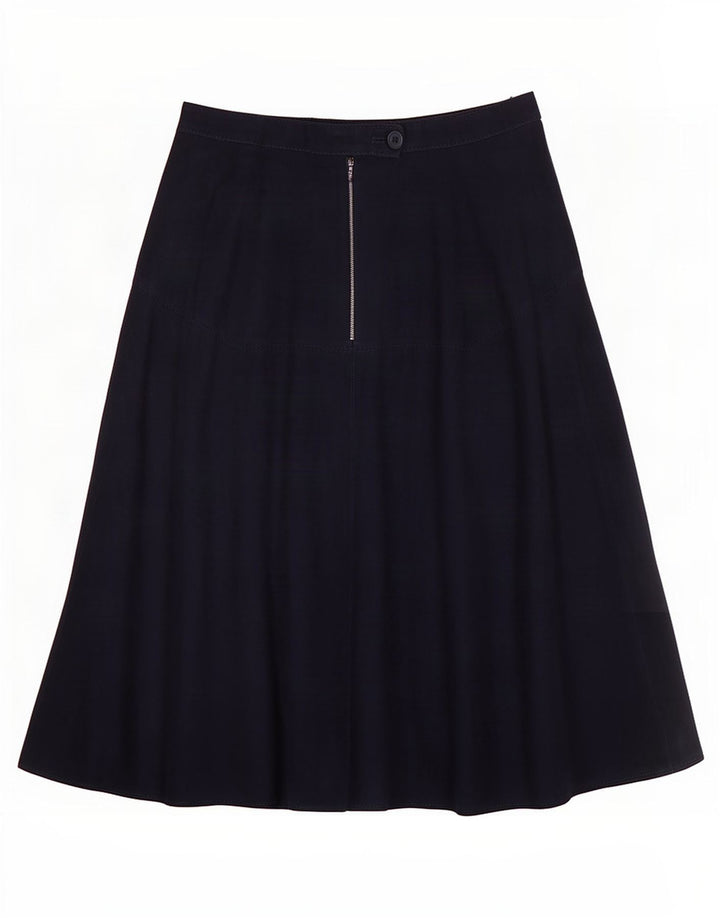 Fusta A-Line din piele intoarsa pentru femei Vintage Medium W30 Bleumarin