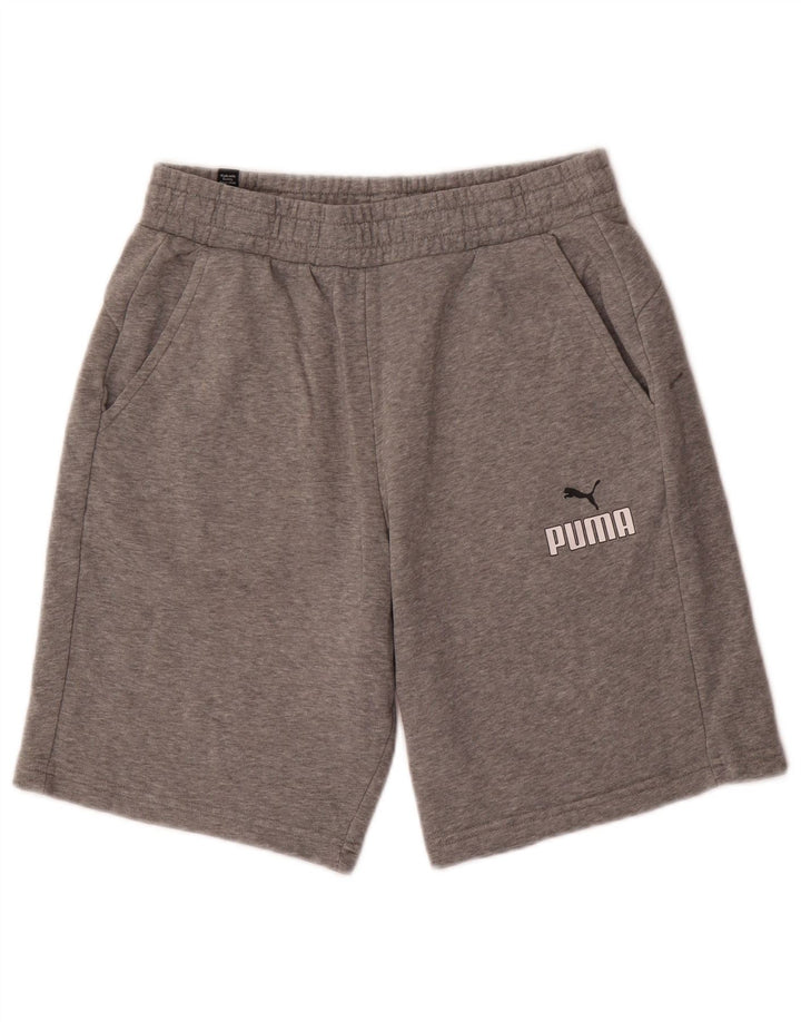 Pantaloni scurți sport Puma pentru bărbați, bumbac, gri mediu