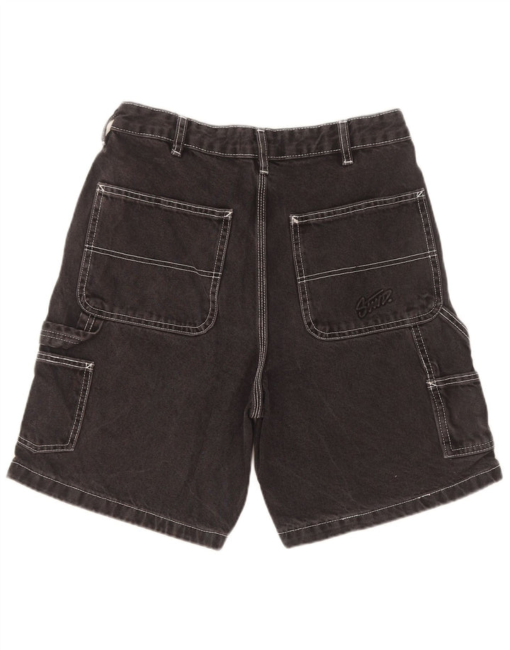 Pull & Bear Pantaloni scurți STWD Cargo Denim pentru bărbați EU 36 Small W29 Bumbac negru