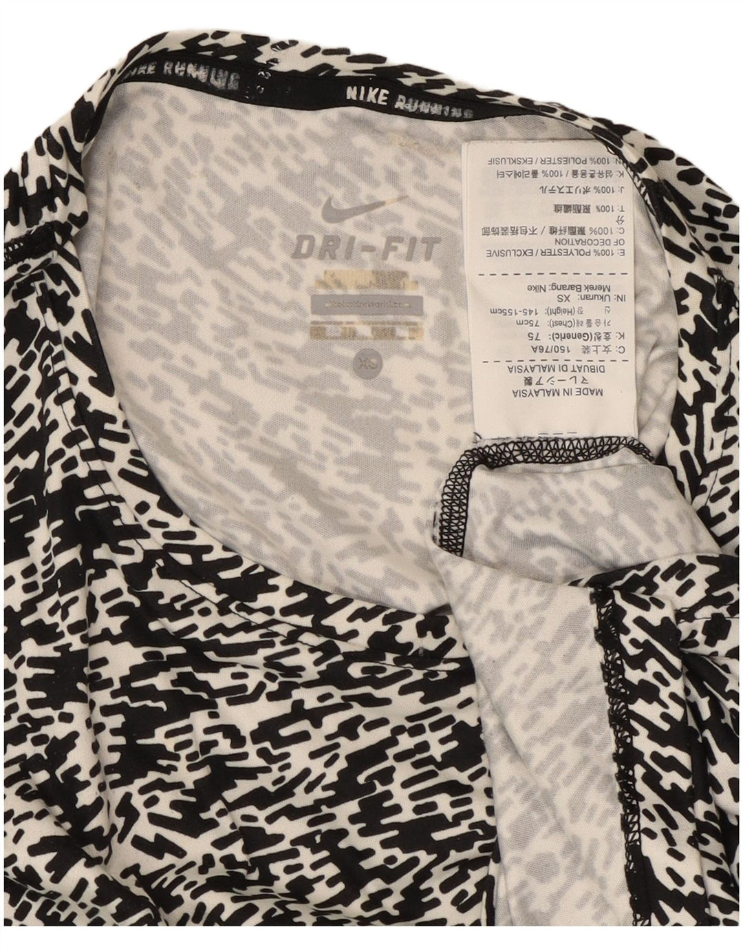 Tricou Nike Dri Fit pentru femei Top UK 6 XS Poliester cu pată negru